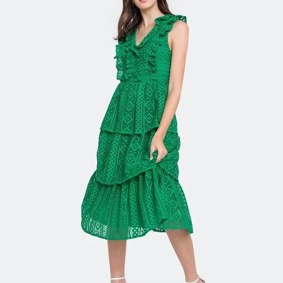 Endless Rose | Dresses | Endless Rose Green Allover Lace Midi Dress |  Poshmark